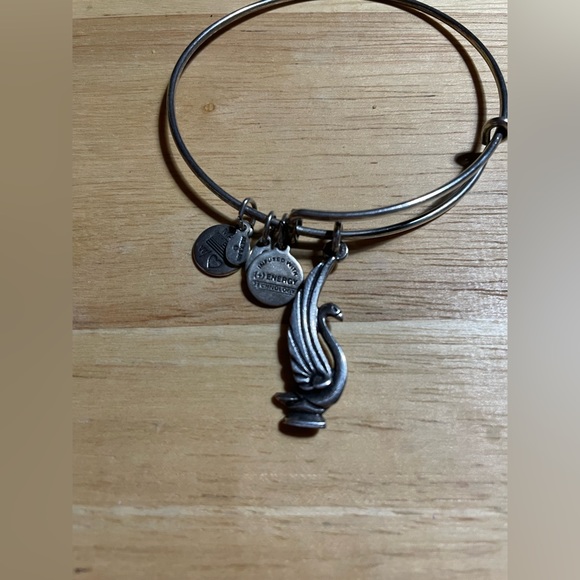 Alex and Ani Swan Bracelet in silver. - Picture 2 of 3